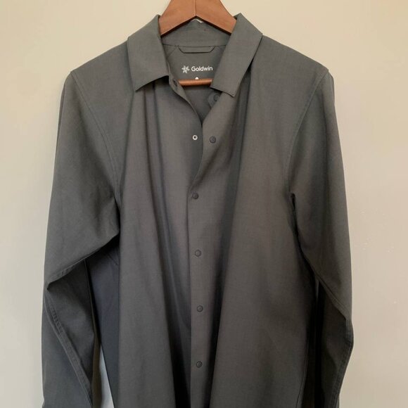 Goldwin Act Wool Shirt - Blue Gray - Picture 8 of 10